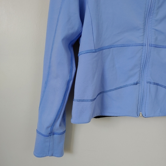 Adidas Reversible Jacket Climalite Size Large Cornflower Blue Black - Picture 10 of 16